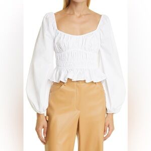 Staud Jill Smoked Cotton Blend Top NWT Medium